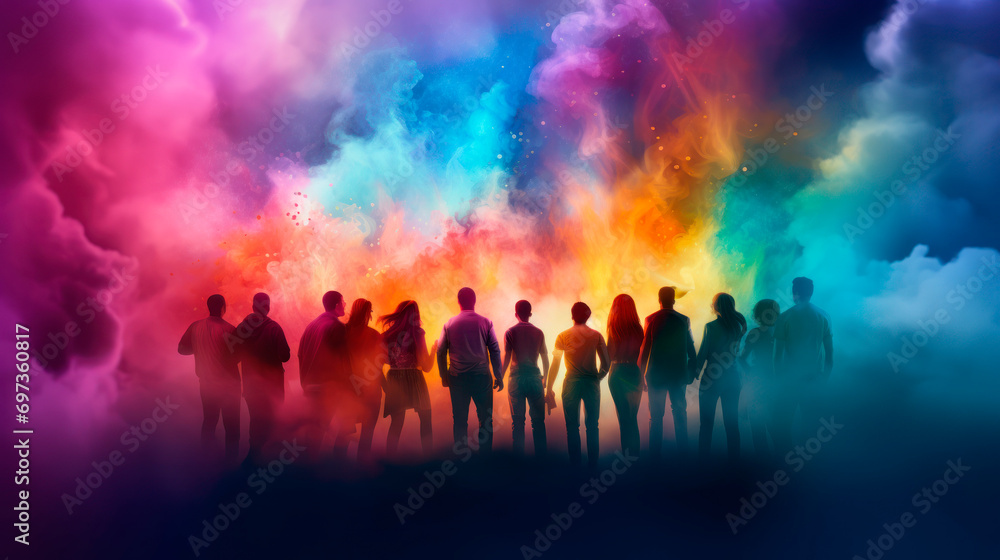 group of people inclusion colorful