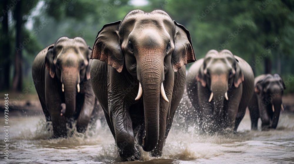 Fototapeta premium Sri lanka's elephant population