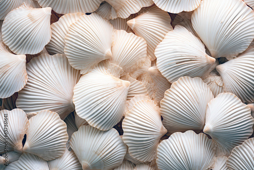 Close up of a pile of seashells