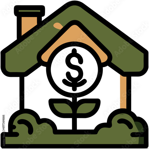 Home equity. vektor icon illustation