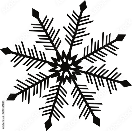 Snowflake Clipart    Crystal Frost Illustration