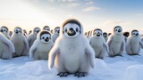Antarctica has a population of emperor penguin chicks
