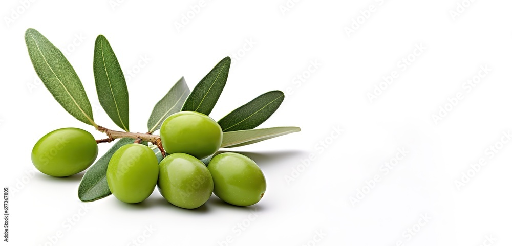 Fresh olives in photo on white background Fresh olives in photo on white background