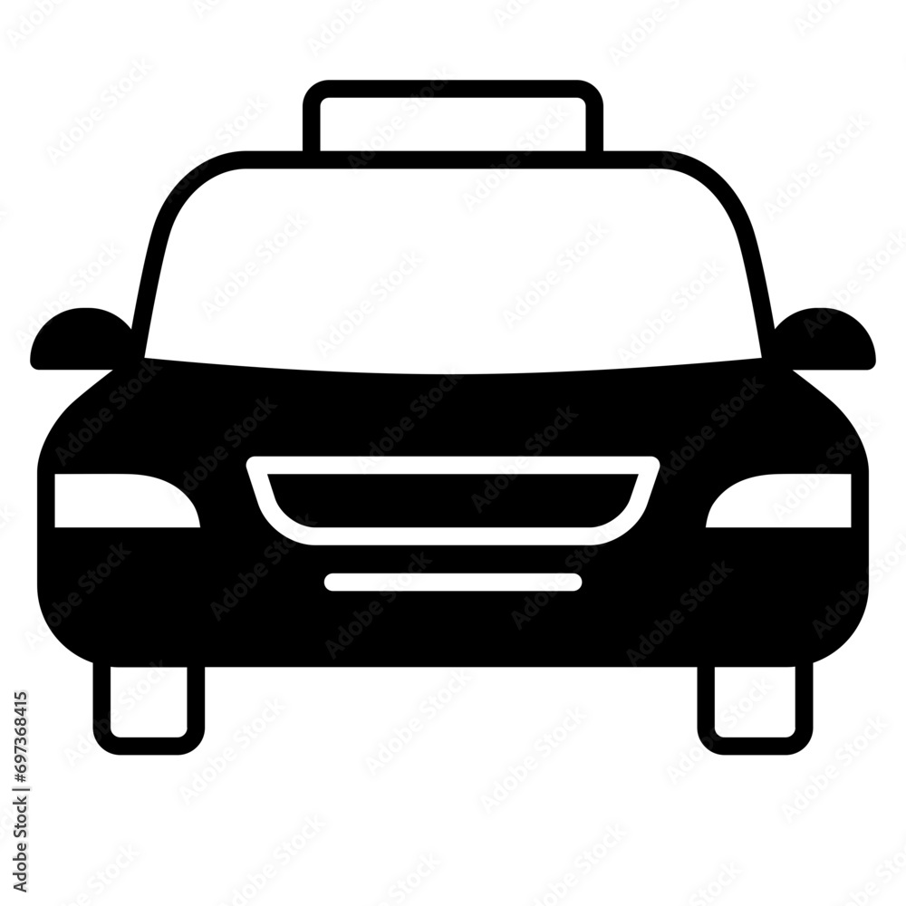 car solid glyph icon illustration