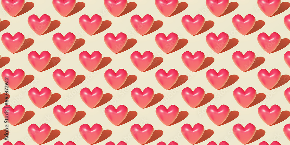 Love 3d heart set, color hearts. Happy Valentines Day - Love you label, 3d love banner. Pattern with heart. Love 3d heart set, color hearts. Happy Valentines Day - Love you label, 3d love banner. Pattern with heart.