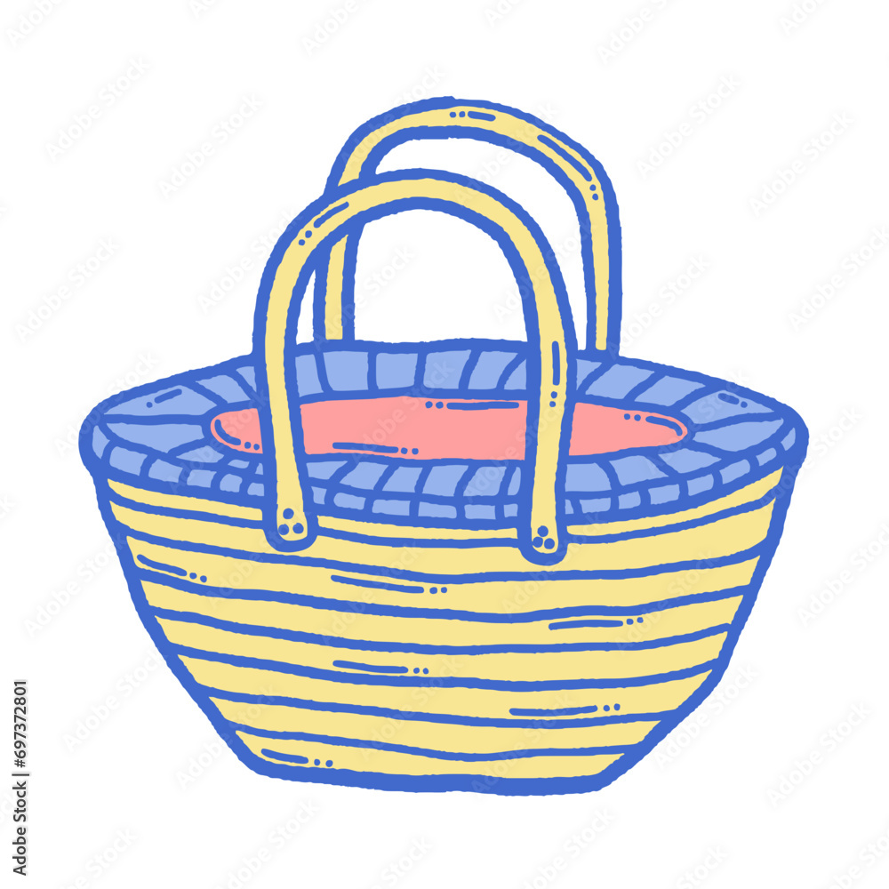 Fototapeta premium svg happy picnic doodle element set