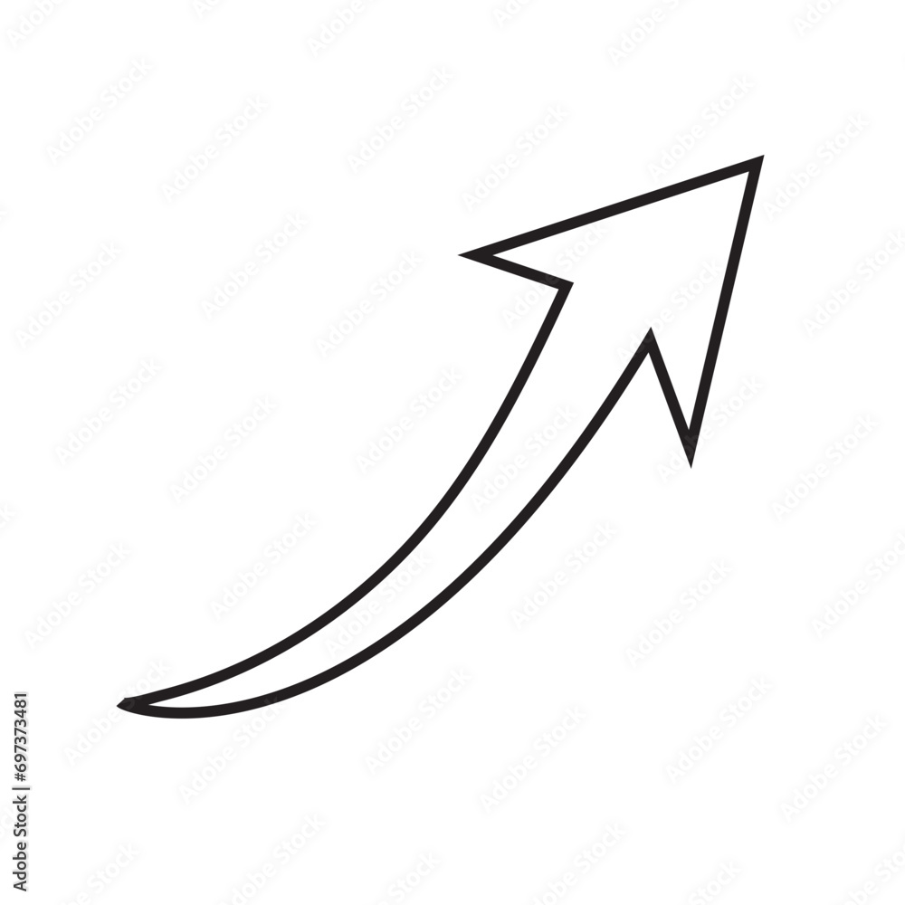 Curve Arrow vector outline Pointing Icons & Symbols. Editable Outline symbol illustration collection. Curve Arrow vector outline Pointing Icons & Symbols. Editable Outline symbol illustration collection.