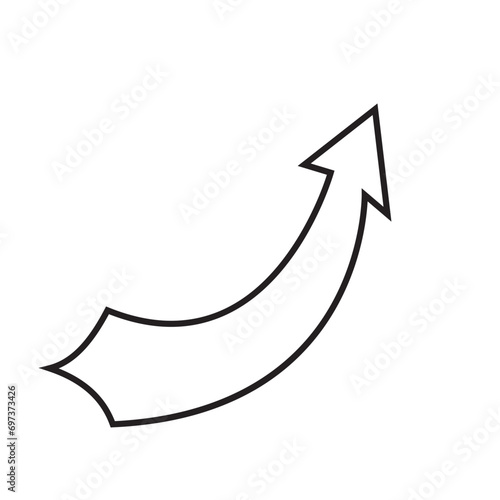 Wallpaper Mural Curve Arrow vector outline Pointing Icons & Symbols. Editable Outline symbol illustration collection. Torontodigital.ca