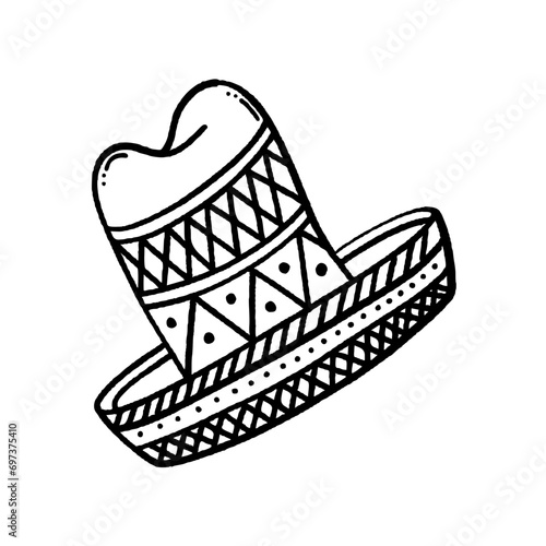 svg mexico pinata doodle element set