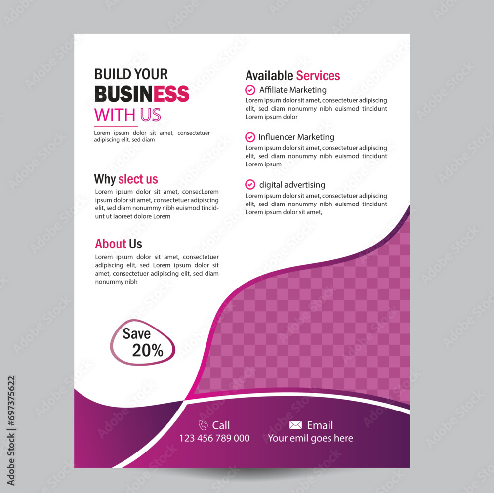 Fototapeta premium New Business Flyer template design 2024. New and modern Business Flyer Template