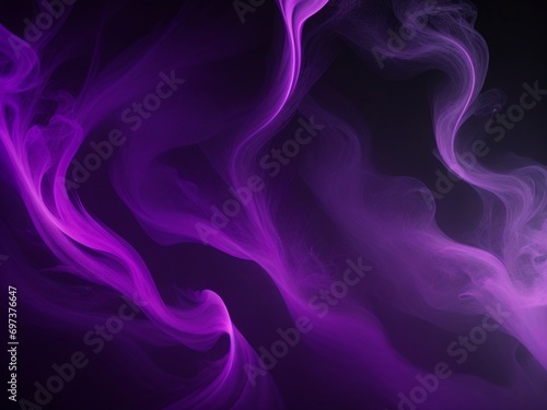immersive abstract dark world bathed in purple glow and adorned with purple smoke – a digital masterpiece of modern aesthetics