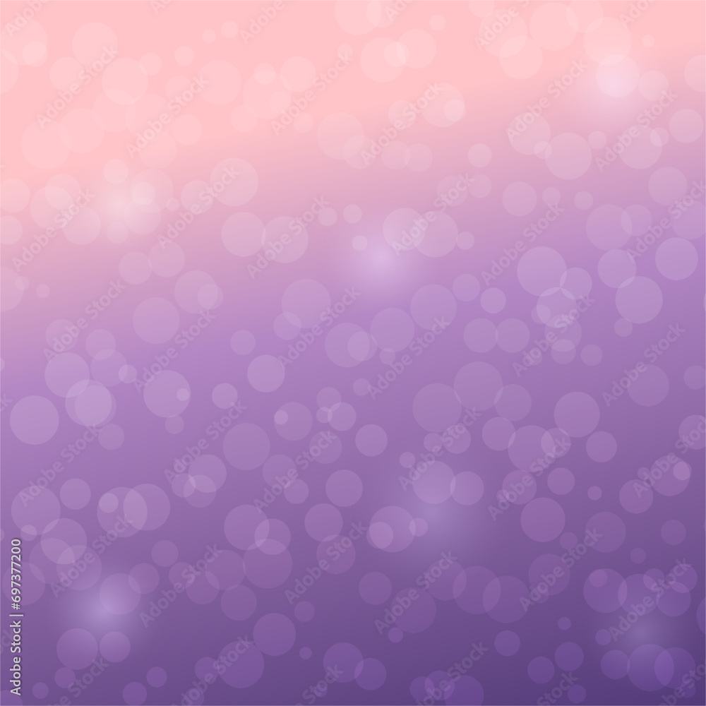 Delicate background with bokeh and glow, purple elegant template with bokeh