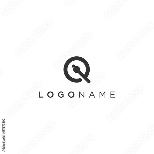 letter Q with speedometer logo concept vector