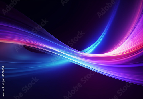 Blue color abstract wave flow