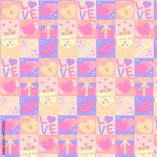 Pattern of squares for Valentine s Day