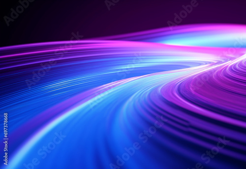 Blue color abstract wave flow