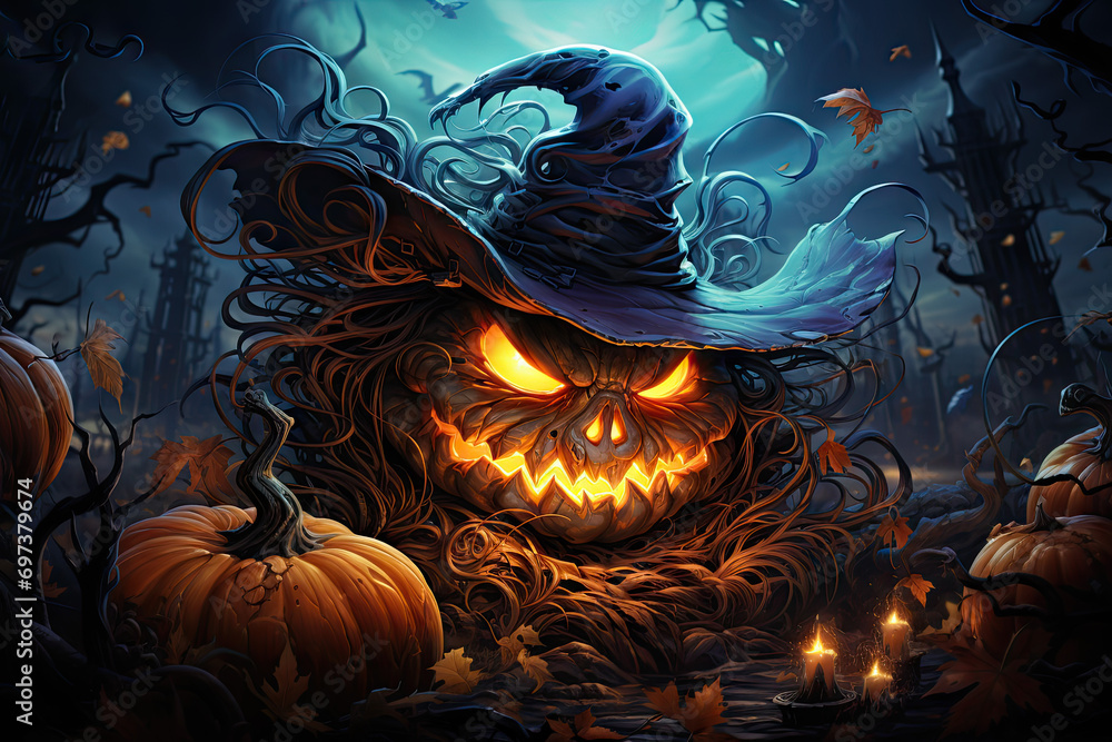 halloween night background design