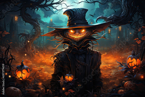 halloween night background design
