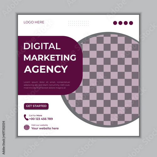Digital marketing agency business promotion corporate social media post template