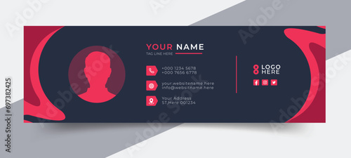 flat emai siganture or facebook cover design