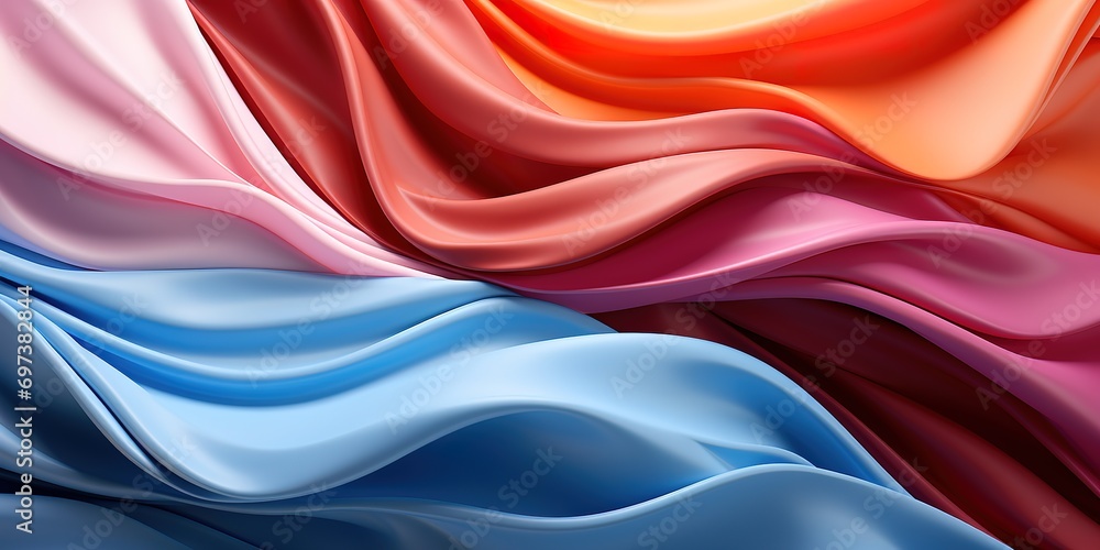 Obraz premium A colorful abstract wave with pastel colors