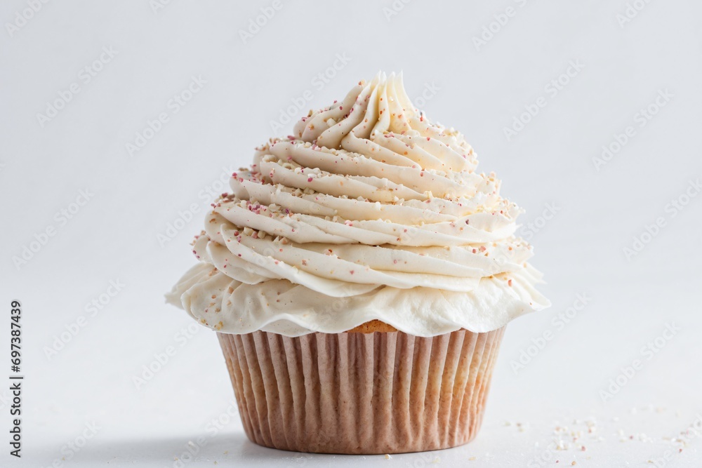 Tasty cupcake on white background Tasty cupcake on white background