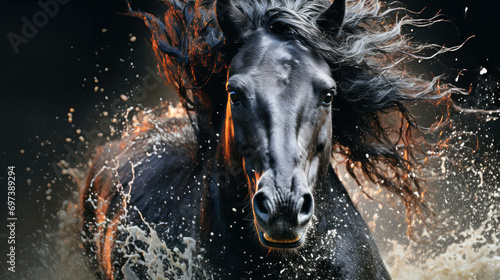 equinophobia: an in-depth, ultra-realistic exploration of the paralyzing fear of horses, capturing the visceral anxiety and terror evoked by their size, power, and presence - ai generated