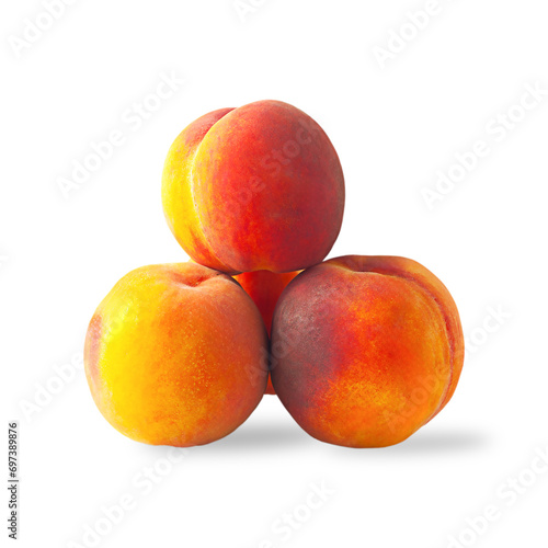 Peach isolate. Peach isolated on a white background.