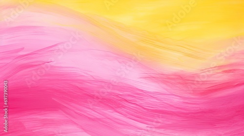 The watercolor strokes are bright pink and yellow, and they have rippled texture designs.
