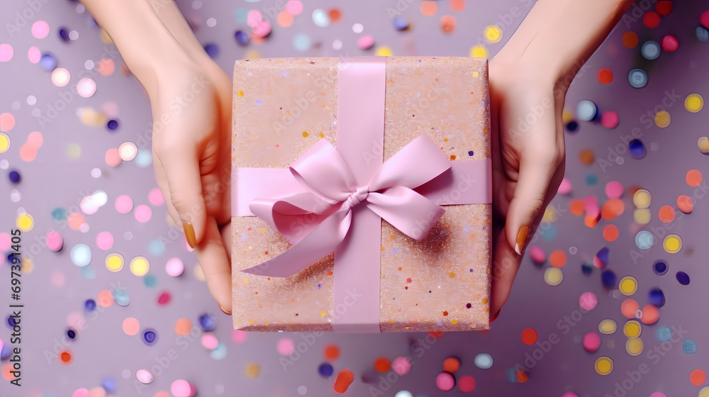 gift box with ribbon