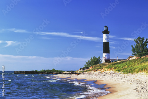 Big Sable Lighthouse, Ludington State Park Lake Michigan