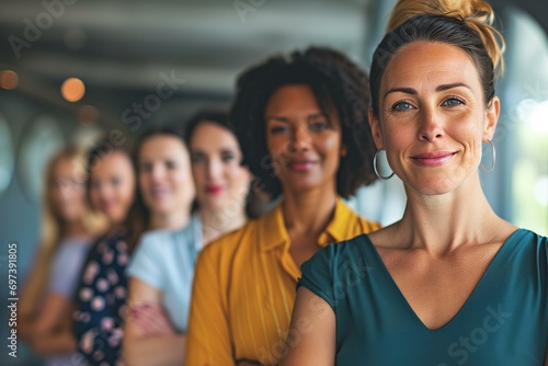 Diverse Group of Professional Women Smiling