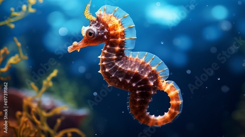 The hippocampus is a part of seahorses. photo