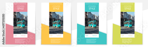 set of vector covers in watercolor style. A set of templates for banners, posters or brochures