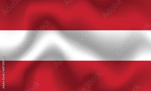 Free Download Flat Illustration of Austria flag. The national flag of Austria. Austria Wave flag. - GFXLoad