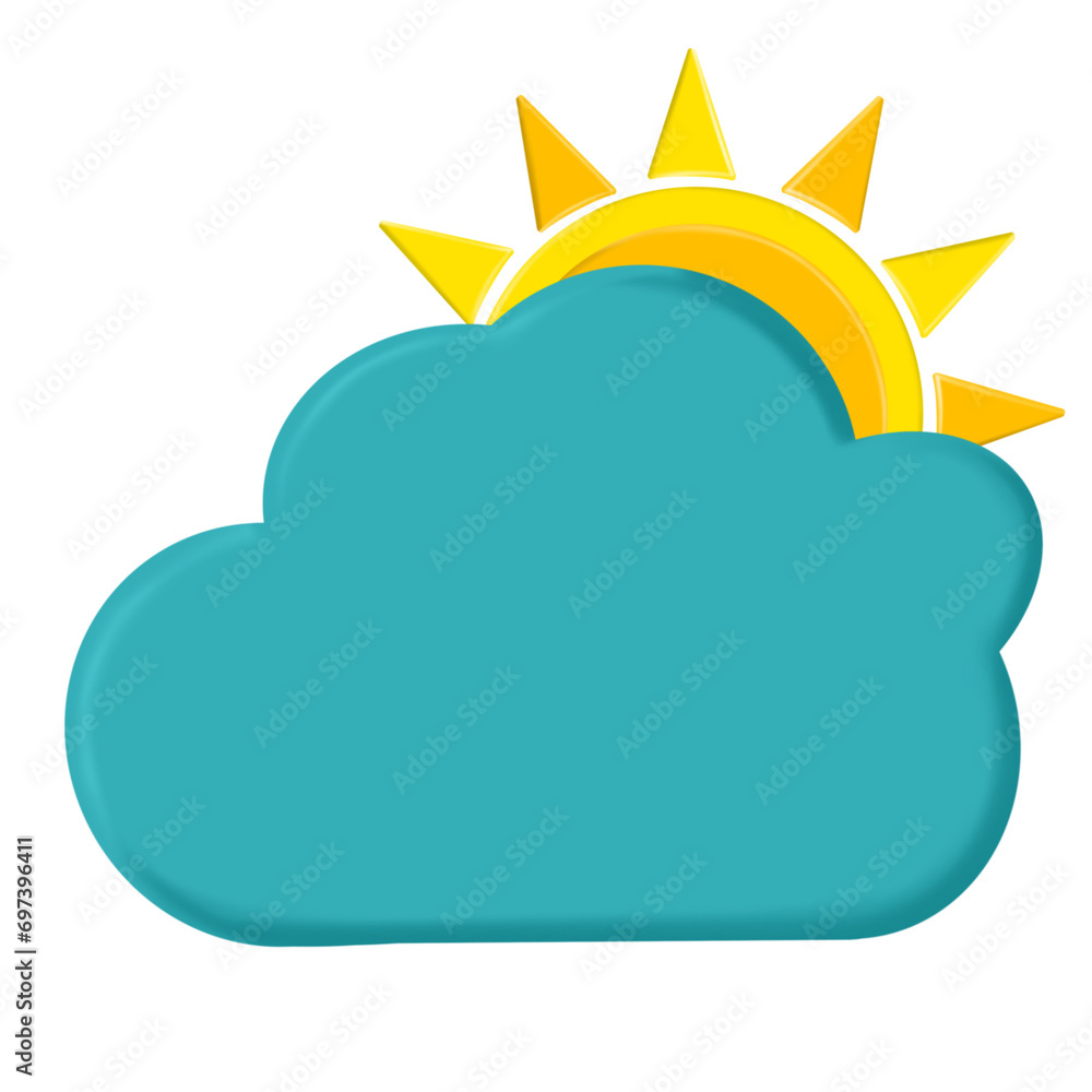 sun and cloud illustration on transparent background sun and cloud illustration on transparent background