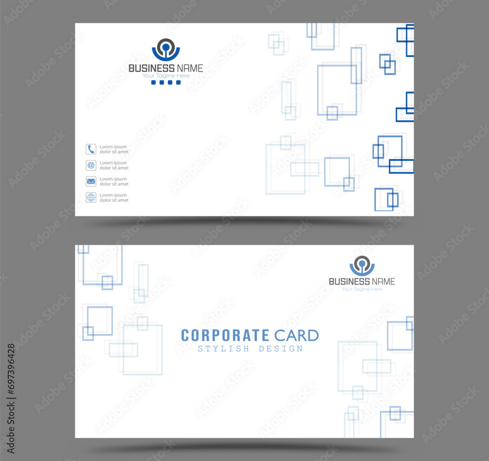 Business card. Double-sided business card design. Corporate and individual corporate style template Business card. Double-sided business card design. Corporate and individual corporate style template