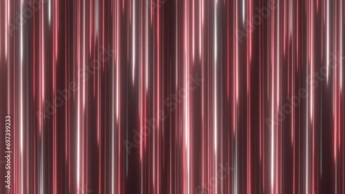 Abstract Red white neon glow line falling down technology background, Super light speed exposure light lines, Futuristic animated wallpaper, and Seamless loopable 3d animation footage.