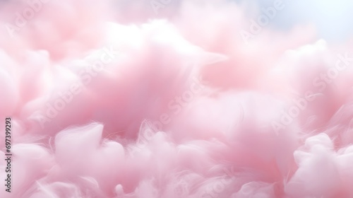 Pink fluffy clouds like cotton candy floss © Athena