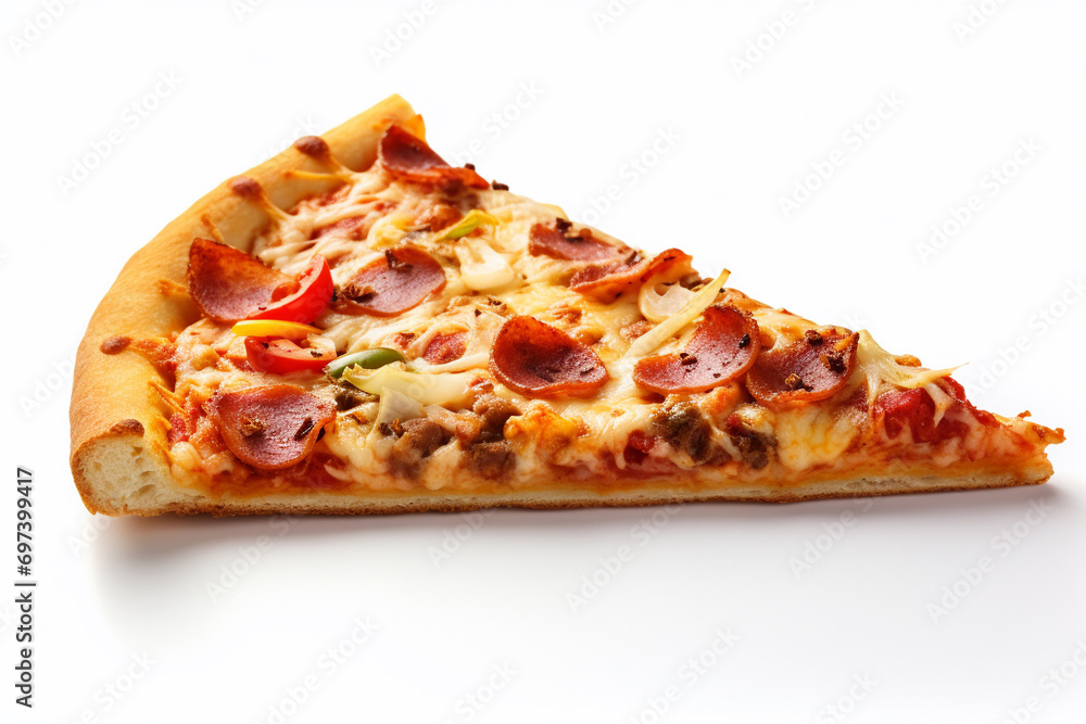 Savor the Slice: Irresistible Pizza Delight on a White Canvas Savor the Slice: Irresistible Pizza Delight on a White Canvas