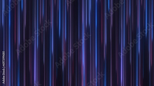 Abstract Pink blue neon glow line falling down technology background, Super light speed exposure light lines, Futuristic animated wallpaper, and Seamless loopable 3d animation footage.