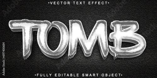 Gray Tomb Vector Fully Editable Smart Object Text Effect