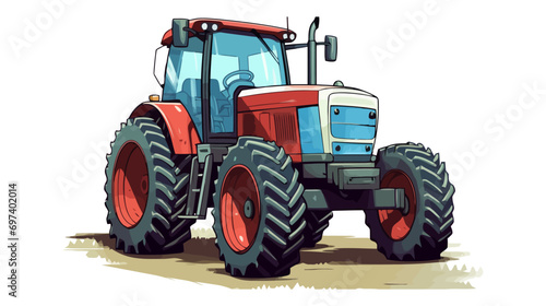 Tractor vehicle vector illustration isolated on white background