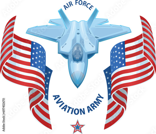 Eagle fighter jet plane taking off during exercise