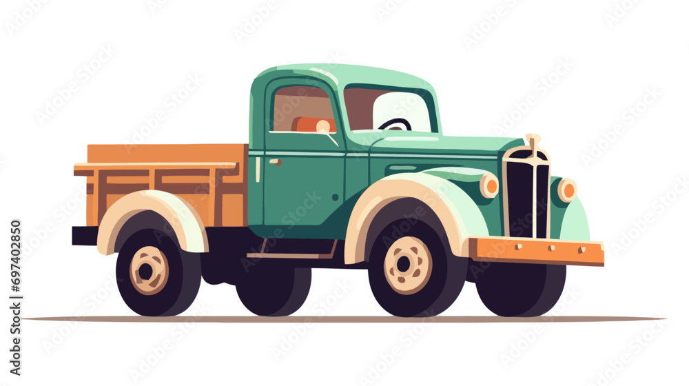 Vector truck isolated on white baclgroun Vector truck isolated on white baclgroun
