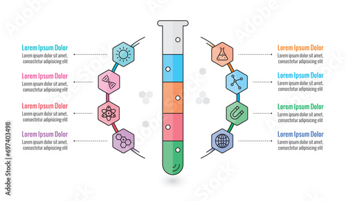 test tube infographic. science infographic. infographic template