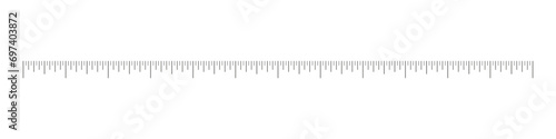 Measuring chart with 12 inches. Simple ruler scale. Sewing tool. Length measurement math, distance, height. Vector graphic illustration. Eps. photo
