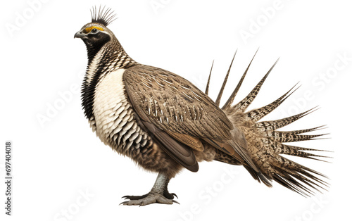 Majestic Gunnison Sage Grouse Isolated on Transparent Background PNG.