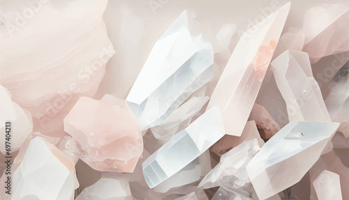 Vector quartz crystal Abstract Polygonal Geometric Background. Vector illustration