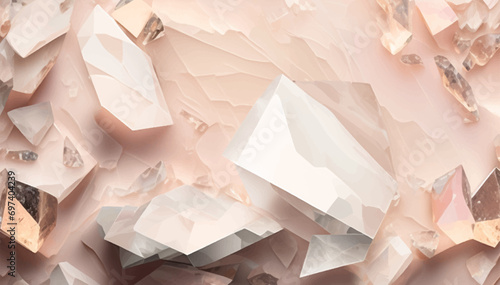 Vector quartz crystal Abstract Polygonal Geometric Background. Vector illustration